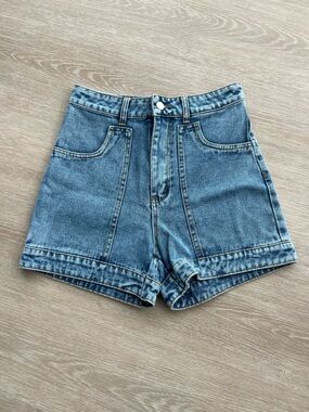 Y2K Inspired Blue Denim High-Rise Summer Beach Shorts